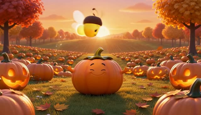 The opening scene of Pumpkin Patch Pals
